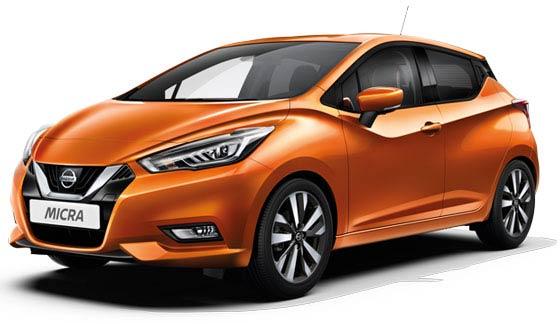 Orange Nissan Micra car image